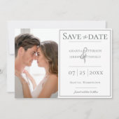 Minimale foto | White Save the Date (Voorkant)
