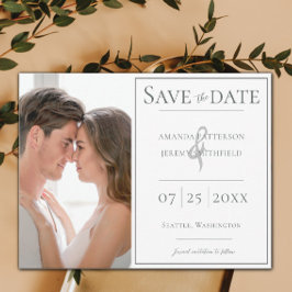 Minimale foto | White Save the Date