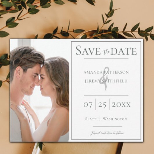 Minimale foto | White Save the Date