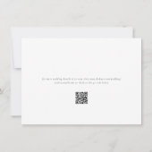 Minimale foto White Wedding Save the Date QR Kaart (Achterkant)