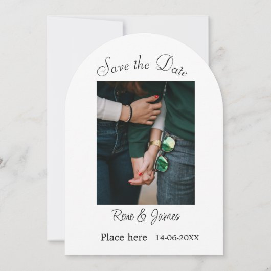 Minimale foto witte zwarte klassieke elegante bewa kaart (Voorkant)