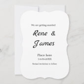 Minimale foto witte zwarte klassieke elegante bewa kaart (Achterkant)