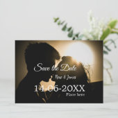 Minimale foto witte zwarte klassieke elegante bewa kaart (Staand voorkant)