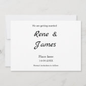 Minimale foto witte zwarte klassieke elegante bewa kaart (Achterkant)