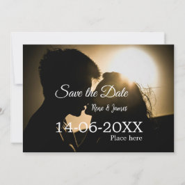 Minimale foto witte zwarte klassieke elegante bewa kaart