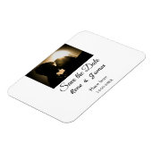 Minimale foto witte zwarte klassieke elegante bewa magneet (Linkerzijde)