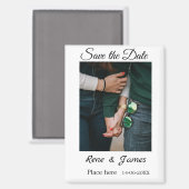 Minimale foto witte zwarte klassieke elegante bewa magneet (Voorkant / Achterkant)