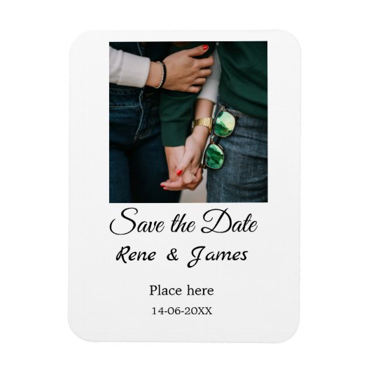 Minimale foto witte zwarte klassieke elegante bewa magneet (Verticaal)