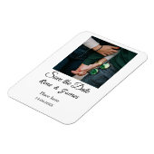 Minimale foto witte zwarte klassieke elegante bewa magneet (Linkerzijde)