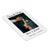 Minimale foto witte zwarte klassieke elegante bewa magneet (Rechterzijde)