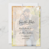 Minimale foto zwart wit bruiloft opslaan van de da save the date (Voorkant)