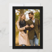 Minimale foto zwart wit bruiloft opslaan van de da save the date (Achterkant)