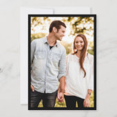 Minimale foto zwart-wit trouwkaart Save The Date (Achterkant)