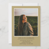 Minimale fotoaankondiging van afstuderen kaart (Achterkant)