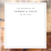 Minimale fotoachtergrond van de chic Elegant Wedde Raamsticker (Vel 2)