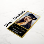 Minimale fotoafstudeerfeest folie uitnodiging (Gedraaid)