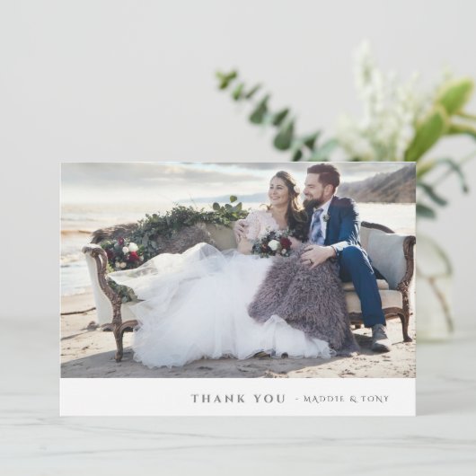 Minimale fotobruiloft Hartelijk dank voor platte K (Staand voorkant)