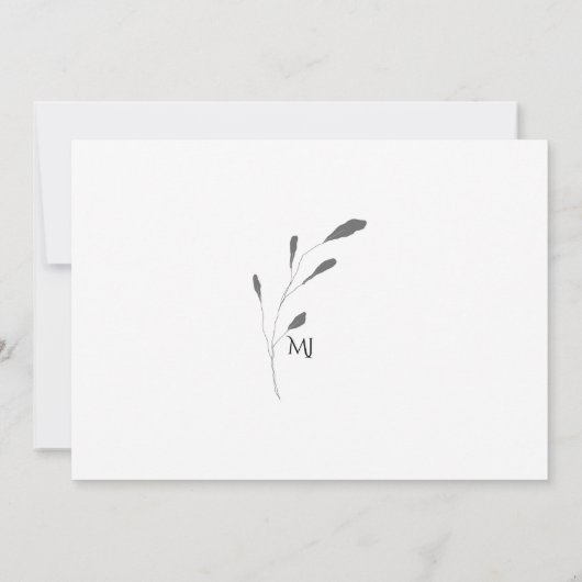 Minimale fotobruiloft Hartelijk dank voor platte K (Achterkant)