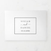 Minimale fotobruiloft in één keer drieluik uitnodiging (Cover)