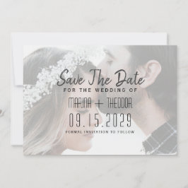 Minimale fotobruiloft Opslaan datum Save The Date