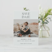 Minimale fotobruiloft Opslaan datum Save The Date (Staand voorkant)
