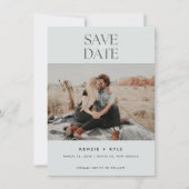 Minimale fotobruiloft Opslaan datum Save The Date (Voorkant)
