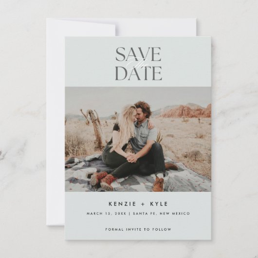 Minimale fotobruiloft Opslaan datum Save The Date (Voorkant)