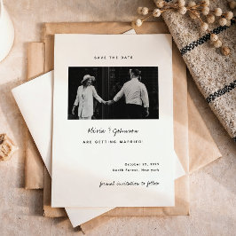 Minimale fotobruiloft Opslaan datum Save The Date