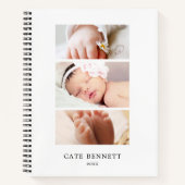 Minimale fotocollage - Aangepaste naam Notitieboek (Voorkant)