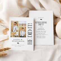 Minimale fotocollage afstudeerfeest