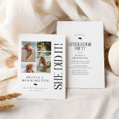 Minimale fotocollage afstudeerfeest kaart