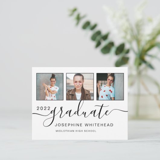 Minimale fotocollage Afstuderen Briefkaart (Staand voorkant)