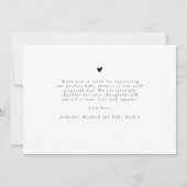 Minimale fotocollage Elegant Baby shower Bedankkaart (Achterkant)