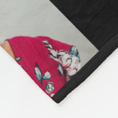 Minimale fotocollage zwart fleece deken (Hoek)