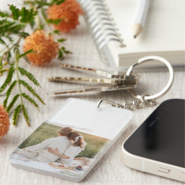 Minimale fotodrive Veilig Ik hou van jou Sleutelhanger
