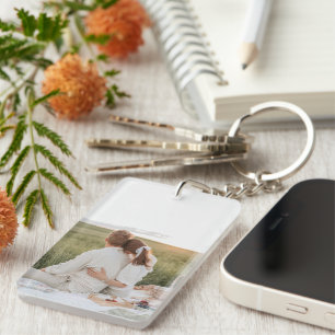 Minimale fotodrive Veilig Ik hou van jou Sleutelhanger