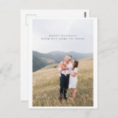 Minimale fotofeestbriefkaart briefkaart (Voorkant / Achterkant)