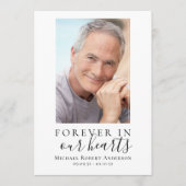 Minimale fotogedenkdienst programmakaart (Voorkant)