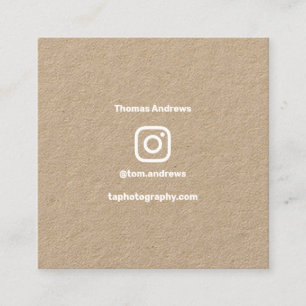Minimale fotograaf social media Instagram kraft Contactkaartje