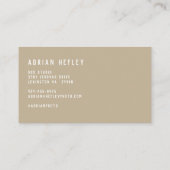 Minimale fotograaf Tan Two Side Visitekaartje (Achterkant)