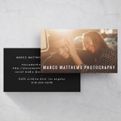 Minimale fotograaf voor gebold tekst visitekaartje