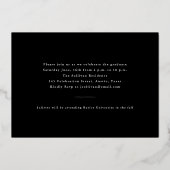 Minimale fotograafpartij folie uitnodiging (Achterkant)