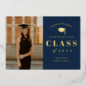 Minimale fotograafpartij folie uitnodiging (Voorkant)