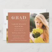 Minimale fotograafpartij Terracotta Clean Photo Gr Kaart (Voorkant)