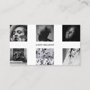 Minimale fotografie-collage op maat visitekaartje