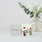 Minimale fotografie Eenvoudige foto Visitekaartje (Staand voorkant)