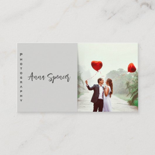 Minimale fotografie Eenvoudige foto Visitekaartje (Voorkant)