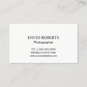 Minimale fotografie Logo fotografie Visitekaartje (Achterkant)