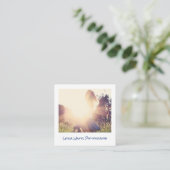 Minimale fotografie moderne witte chique fotograaf vierkante visitekaartje (Staand voorkant)