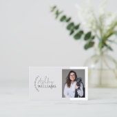 Minimale fotografie QR-code Visitekaartje (Staand voorkant)